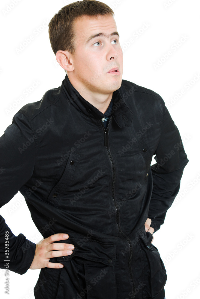 Lazy man on a white background. Lazy man on a white background.
