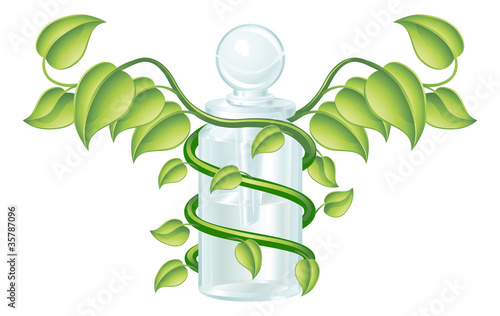 Natural caduceus bottle concept