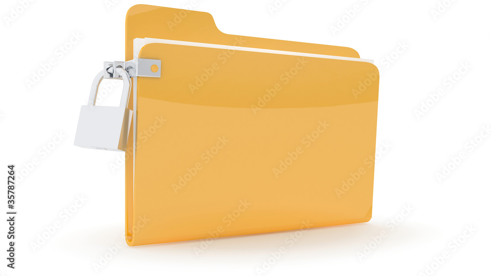 Folder with lock Folder with lock
