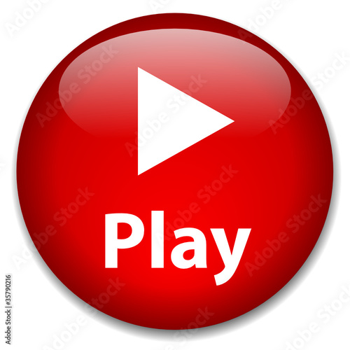 PLAY Web Button (watch view video icon media player live music)