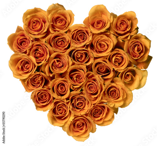A heart of roses for Valentine's Day with love