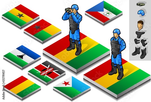 isometric international military observer