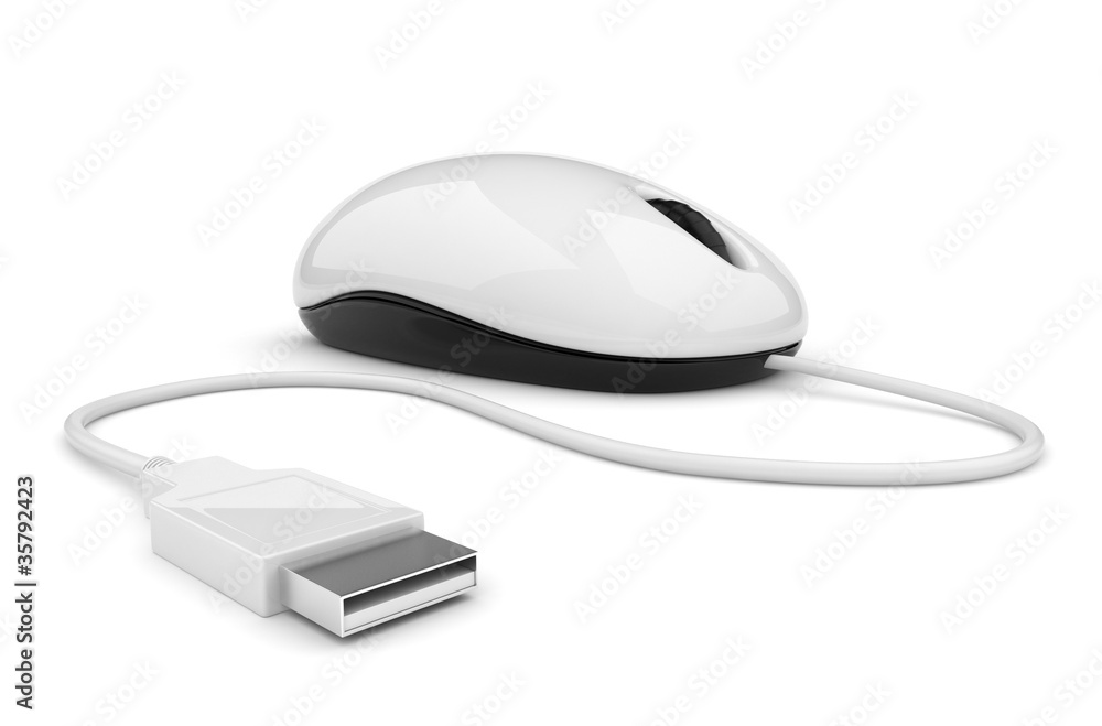 Computer mouse. 3d illustration. Isolated on background white Computer mouse. 3d illustration. Isolated on background white