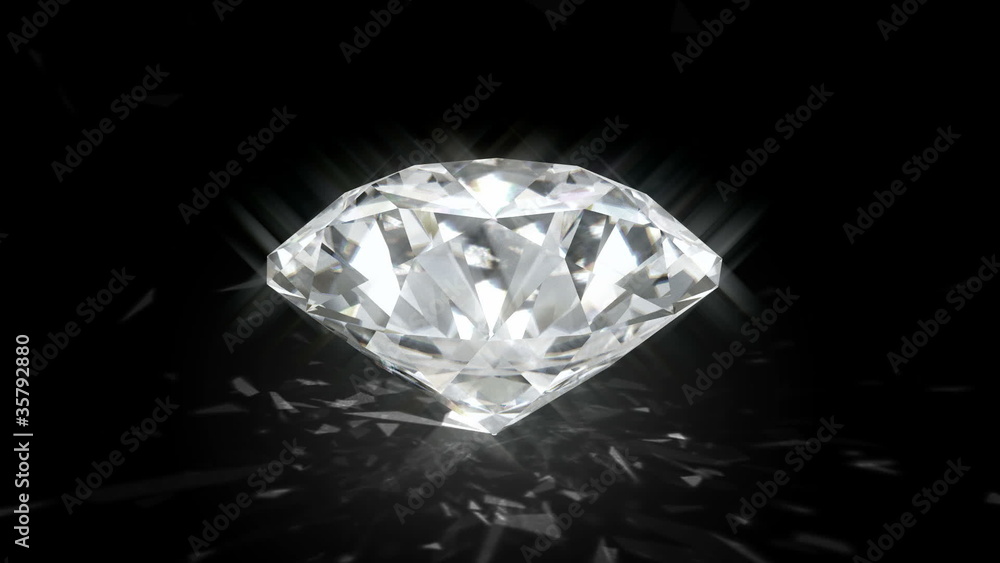 Shiny diamond with caustics- loopable cg animation Shiny diamond with caustics- loopable cg animation