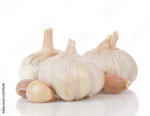 garlics isolated on white