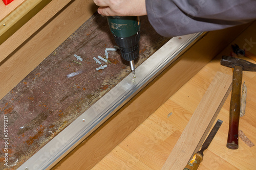 Handwerker Laminat Verlegung