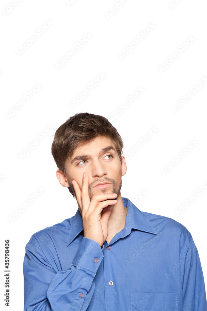 emotional businessman portrait isolated over white background emotional businessman portrait isolated over white background