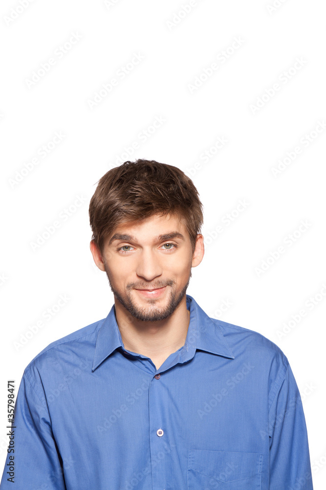 emotional businessman portrait isolated over white background emotional businessman portrait isolated over white background