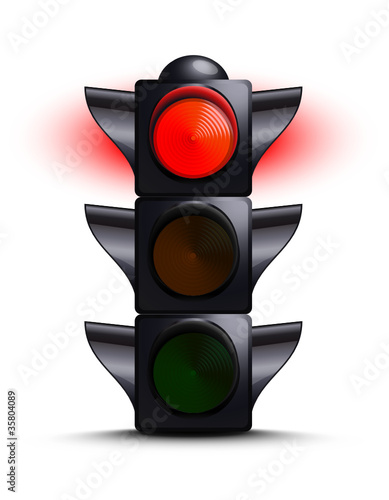 Traffic light on red