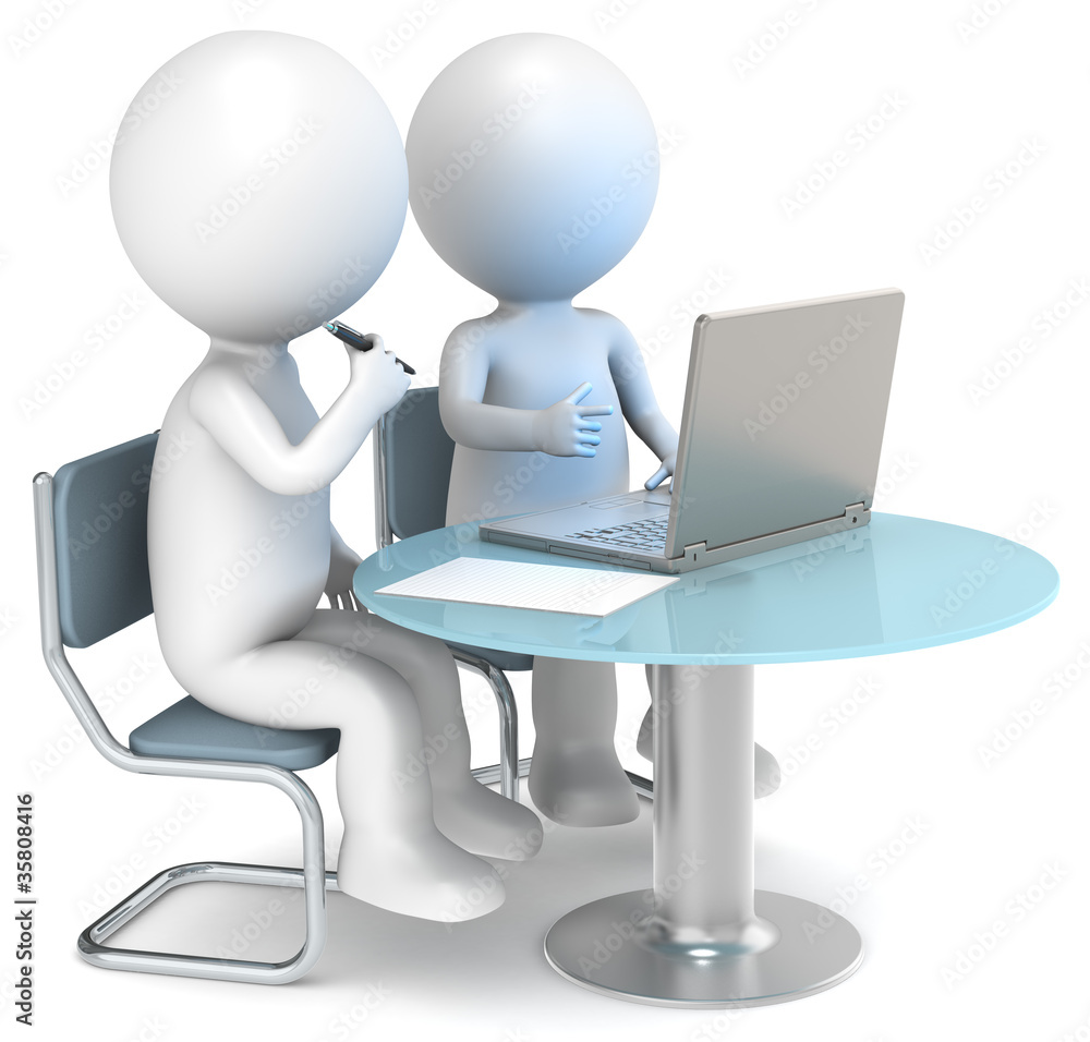 3D little human characters X2 working. Business People series. 3D little human characters X2 working. Business People series.