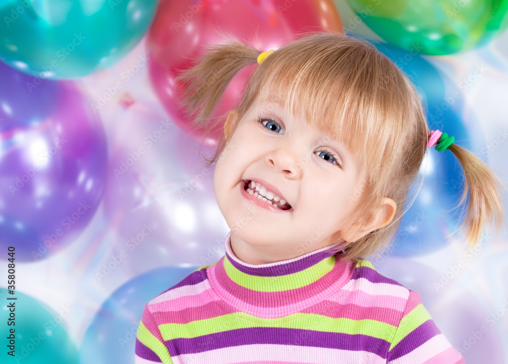 Girl with balloons Girl with balloons