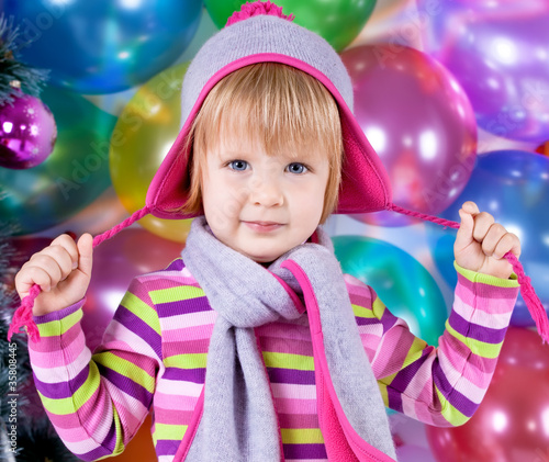 little girl in cap