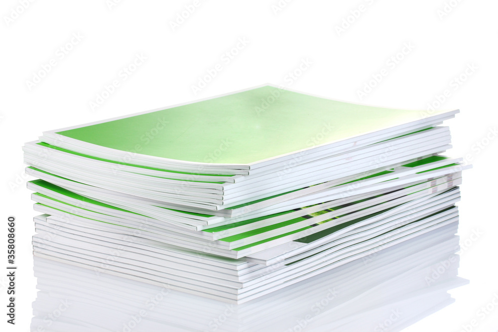 many magazines isolated on white many magazines isolated on white