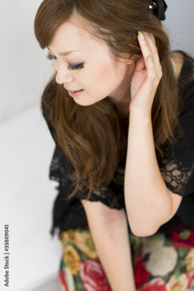 Portrait of young asian woman