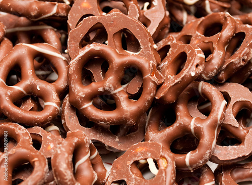 Obraz na płótnie Chocolate pretzels