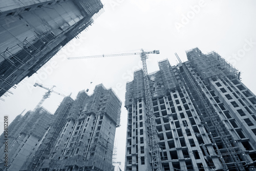 Canvas Print construction site