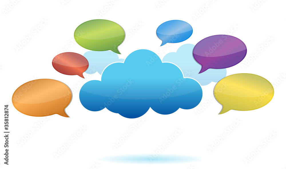 Speech cloud concept illustration design