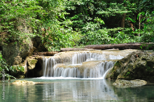 Fototapeta Naklejka Na Ścianę i Meble -  Eravan Waterfall, Kanchanabury, Thailand