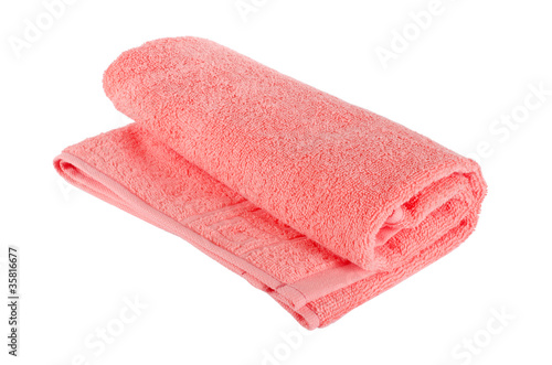 The  color towel isolated on white