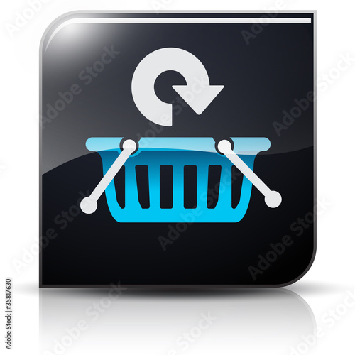 Symbole glossy vectoriel actualiser panier
