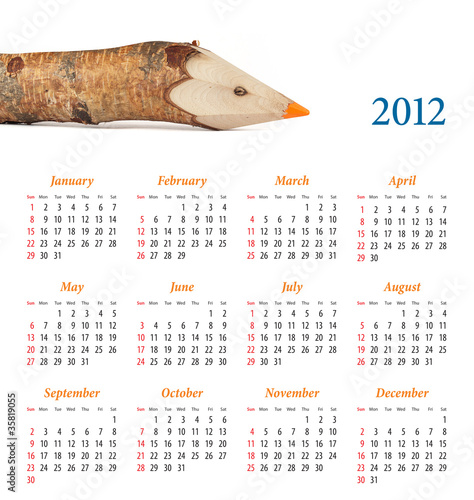 Calendar for 2012