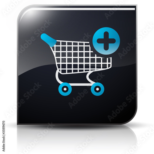 Symbole glossy vectoriel ajout article panier
