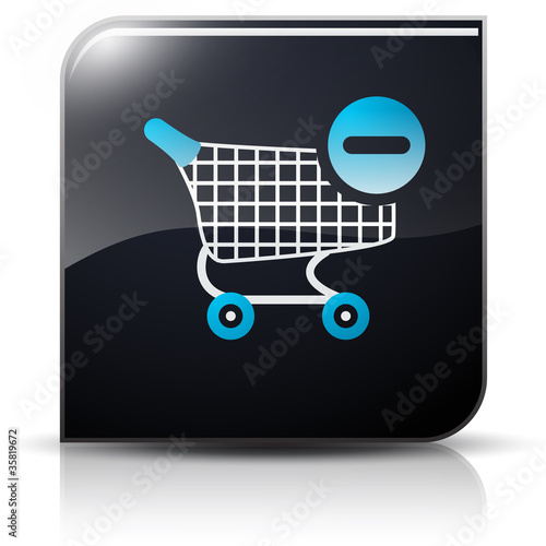 Symbole glossy vectoriel retirer article panier