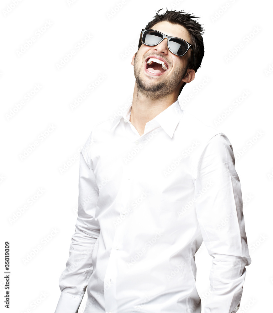 young man enjoying young man enjoying