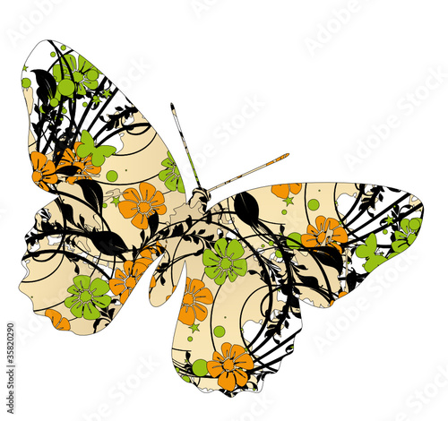 papillon de fleurs