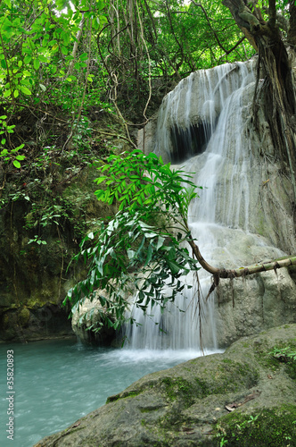 Eravan Waterfall, Kanchanabury, Thailand photo