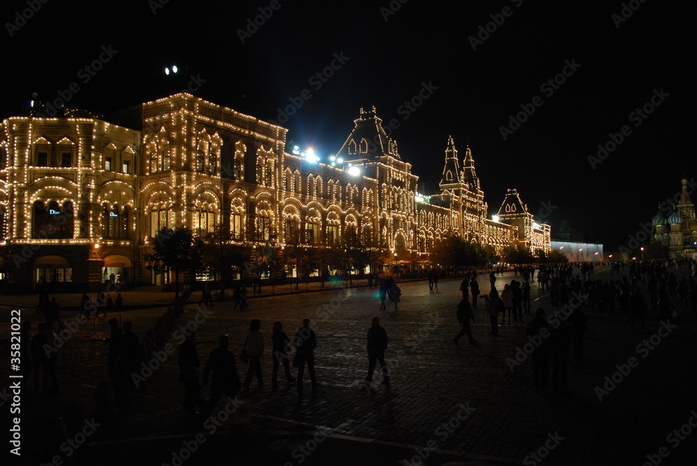 GUM bei Nacht - Moskau, Roter Platz