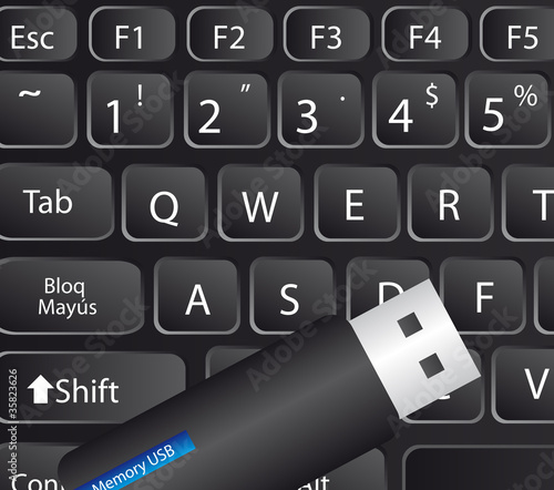 keyboard and memory usb