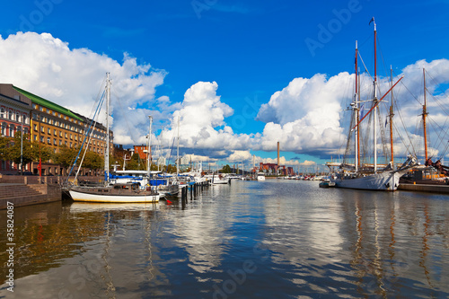 Old port in Helsinki  Finland