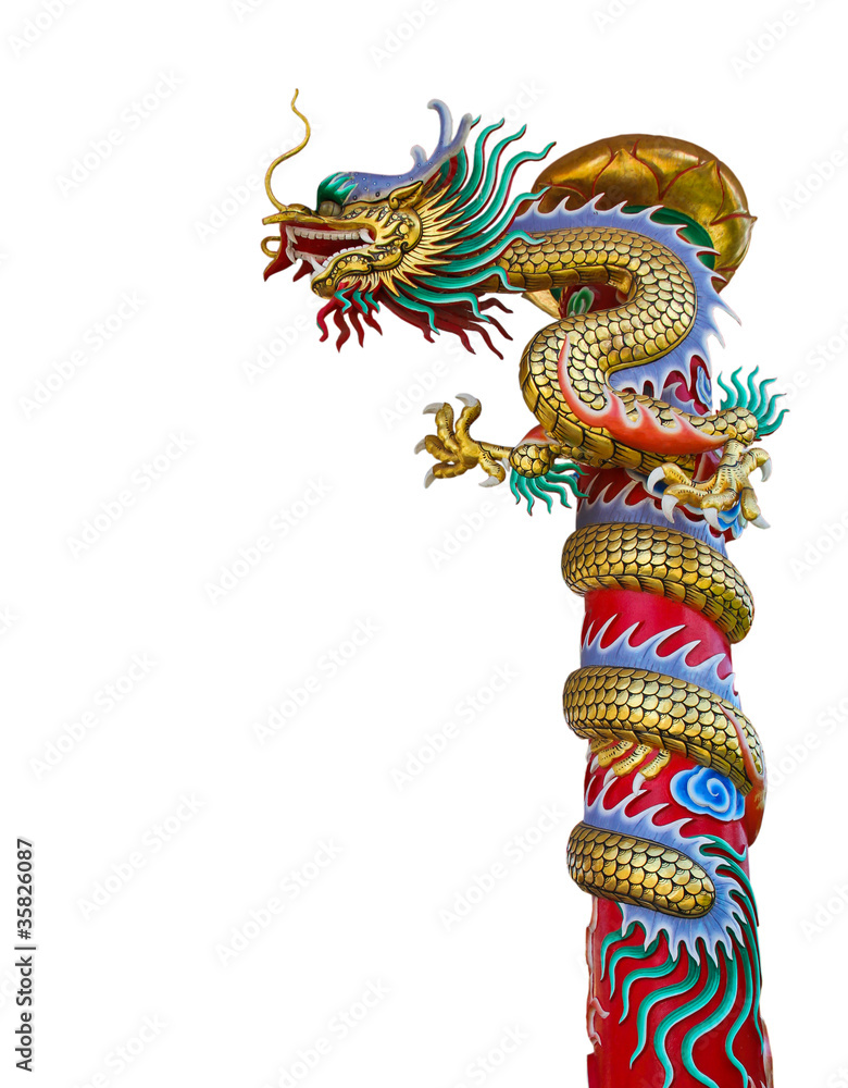 custom made wallpaper toronto digitalDragon statue isolated with clipping path.