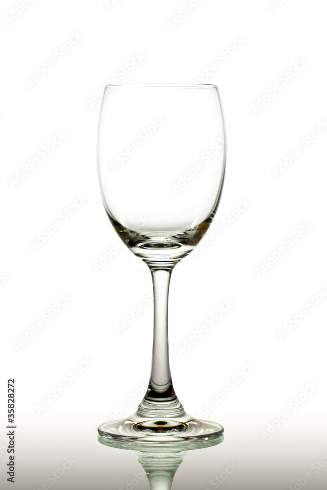 Empty glass isolated on a white background