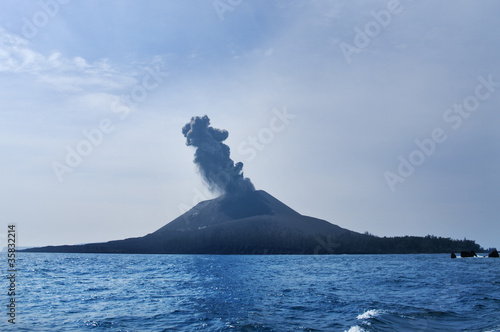 Anak Krakatau erupting photo