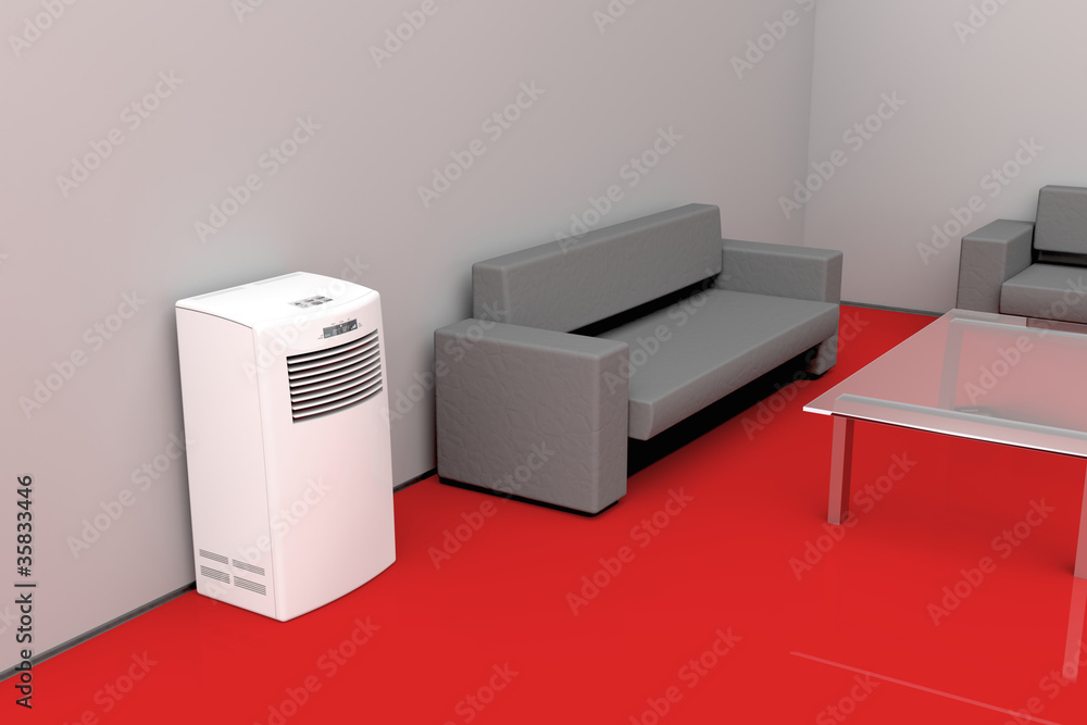 Modern living room - cooling concept Modern living room - cooling concept