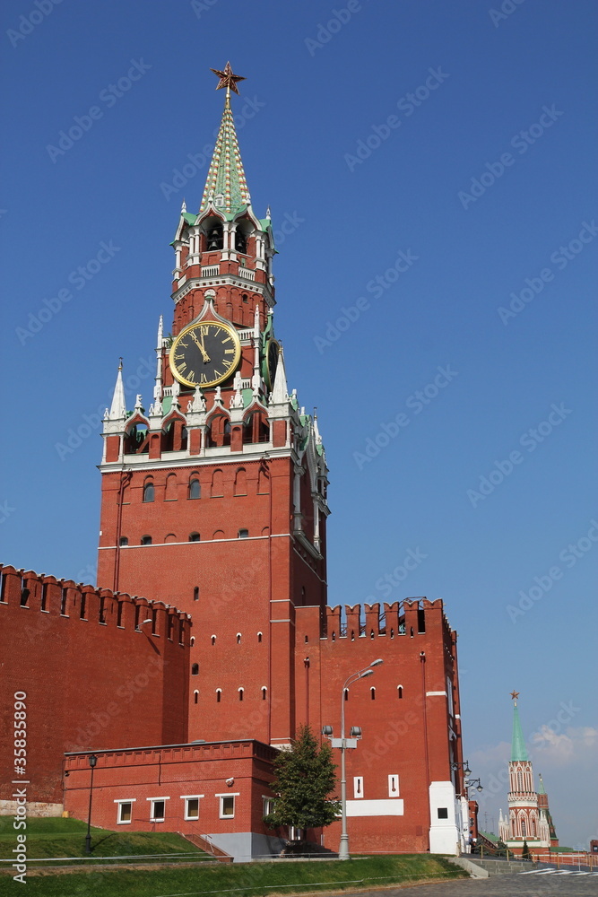 detail of kremlin tower gate