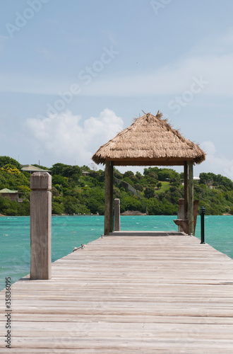 Hut on jetty