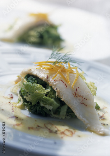 filet de saint-pierre au beurre d'orange