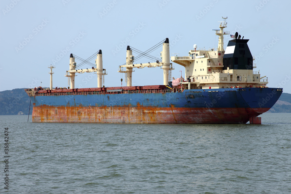 Cargo ships maritime transportation.