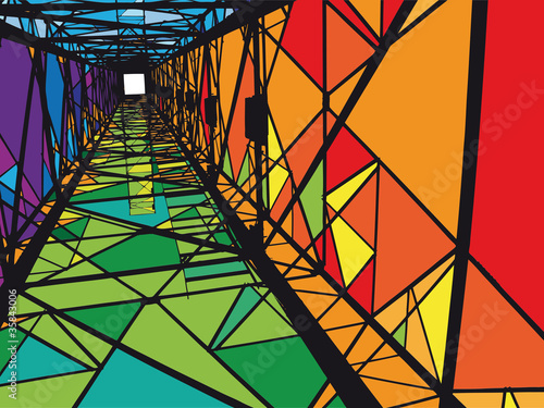 Abstract Electrical tower illustration