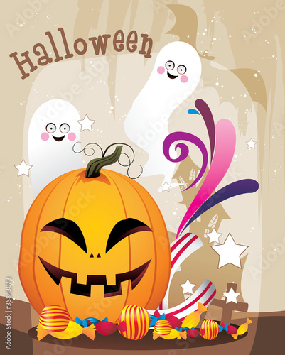 calabazas de halloween en vector