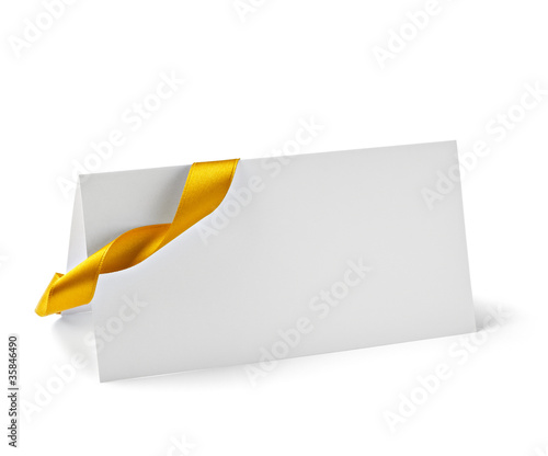 greeting card with ribbon note christmas