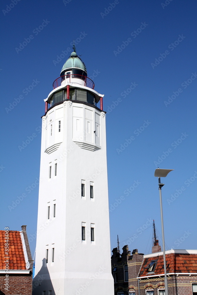 The lighthouse of Harlingen in the Netherlands The lighthouse of Harlingen in the Netherlands