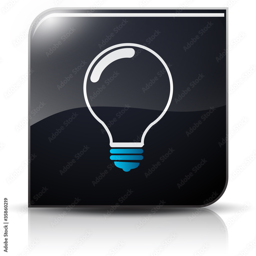 Symbole glossy vectoriel ampoule idée Symbole glossy vectoriel ampoule idée