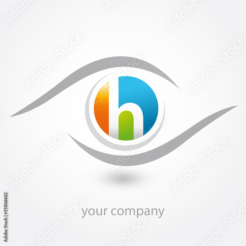 logo oeil, logo h