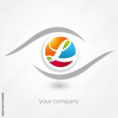 logo oeil, logo L, L