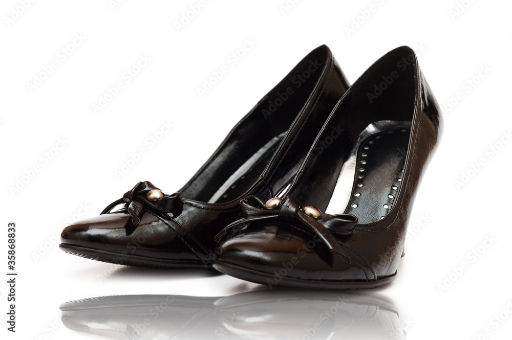 Elegant shoes on the white Elegant shoes on the white