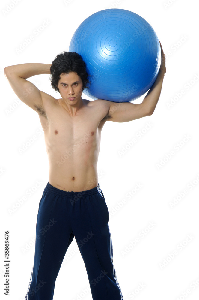 fitness male doing pilates exercises isolated fitness male doing pilates exercises isolated